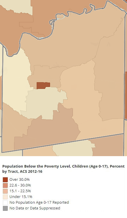 Figure C: Childhood Poverty Map, Fannin County