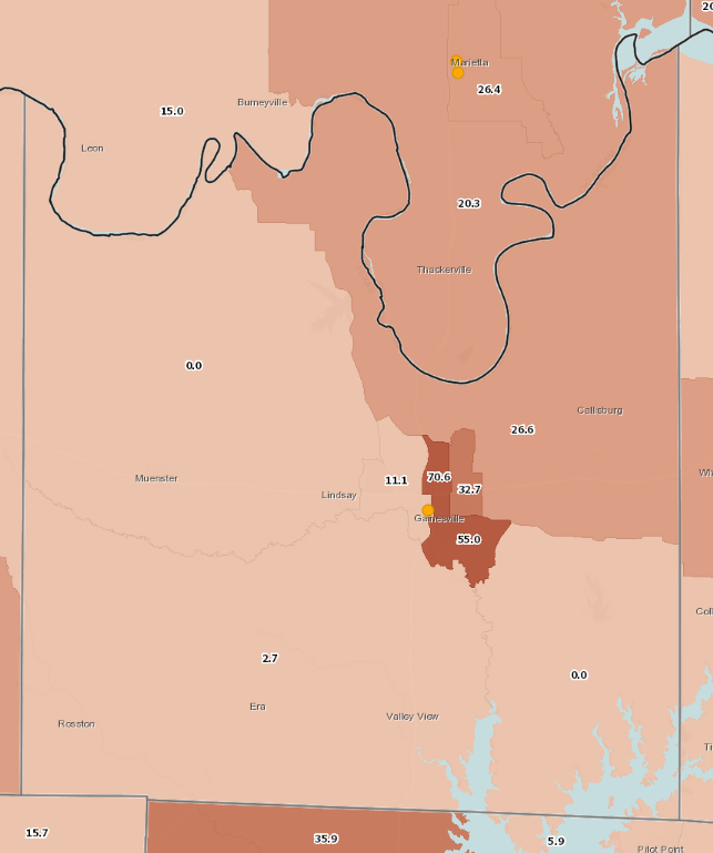 Figure H.2: Children Age 0-4 Below Poverty Level and Head Start Facilities, Cooke County