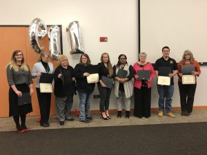 (Left to Right): Cindy Woods, Janet Simpson, Melissa Townsend, Amber Otten, Sholandra Moore, Daniel Lachan. Not Pictured: Kim Kavanaugh, Louise Mabry, Hannah McKinney, Rebecca Williams